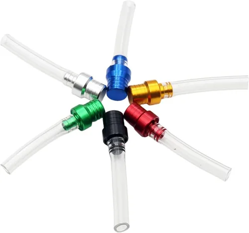 Miniatura 7 de PRO BAT Paquete de 10 tapas de combustible CNC para motocicleta, tubo de respiración bidireccional para bicicleta de tierra, bicicleta de pista