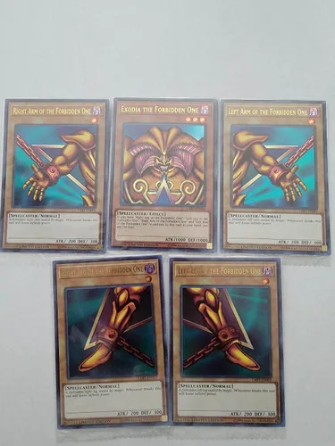 Exodia The Forbidden One - Juego de 5 tarjetas de YuGiOh Lost Art Yugi's God Card Set LART-EN004, LART-EN005, LART-EN002, LART-EN006, LART-EN003