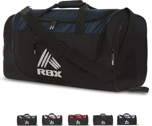 RBX Bolsas de gimnasio para hombres, pequeña bolsa de gimnasio para mujeres con compartimento para zapatos, bolsa de lona para viajes, bolsa de