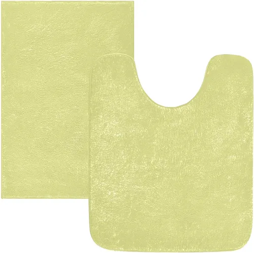Miniatura 42 de Alfombra de baño amarilla, suave, absorbente, lavable a máquina, juego de alfombras de baño antideslizantes para puerta de baño, dormitorio