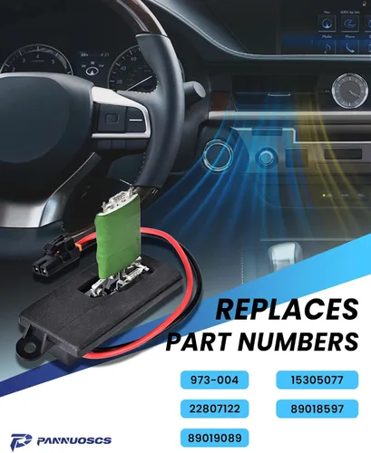 Miniatura 6 de PANNUOSCS Resistencia del motor del soplador HVAC compatible con Chevy Silverado GMC Sierra 1999-2006 1500 2500 3500 Yukon XL Reemplazo de Brida