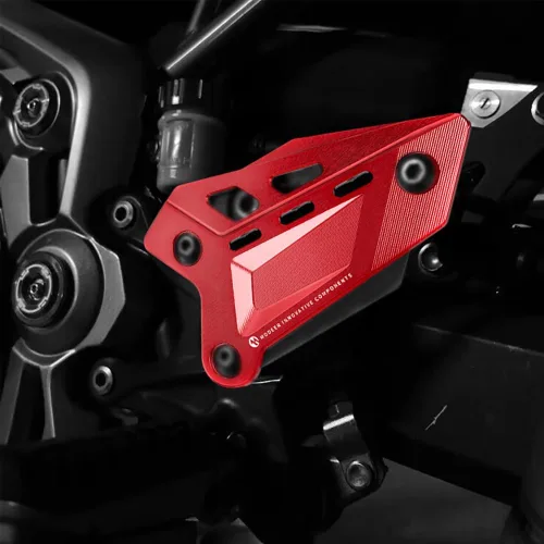 Miniatura 2 de Modeer Para Z900 2018-2023 Z900SE 2022-2023 Motocicleta CNC Reposapiés Protector de pedal Peg Heel Plates Protector Protector Z900 Z 900se Rojo-Negro