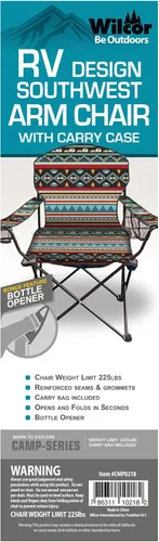 Miniatura 4 de Wilcor Silla de campamento Juego de 2 Silla plegable portátil para césped al aire libre para camping o playa Abrebotellas adjunto Sillas