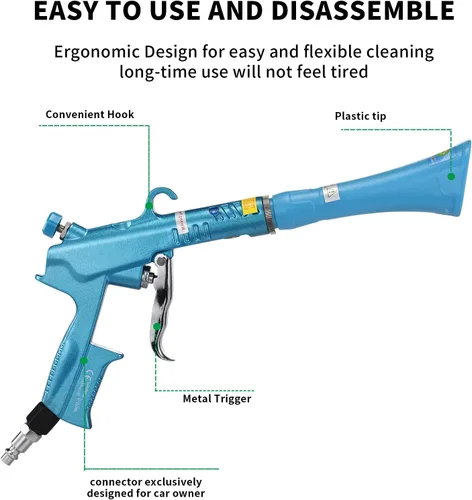 Miniatura 6 de Pistola de Limpieza de Alta Presión Tornado para Automóvil con 2 Juegos de Boquillas Herramienta de Equipo de Lavado de Automóviles Kit de Detallado