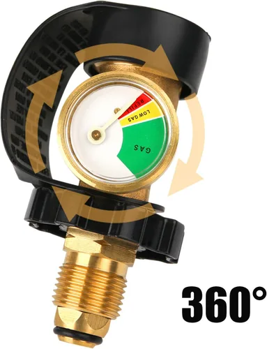 Miniatura 6 de Adaptador de tanque de propano POL de ajuste universal con calibre que convierte POL a QCC1, indicador de tanque de propano, indicador de nivel