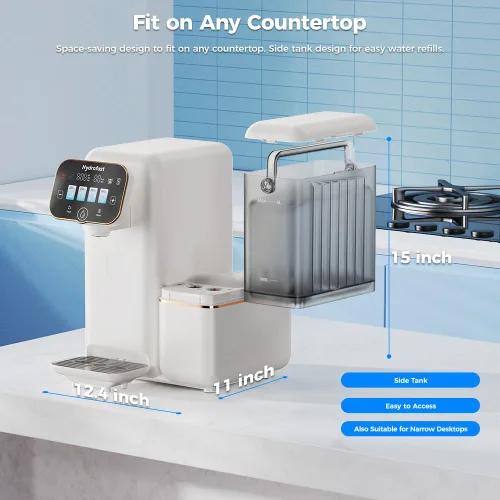 Miniatura 6 de Filtro de agua de ósmosis inversa para encimera, sistema de filtración de ósmosis inversa UV de 6 etapas con equilibrio de pH de remineralización
