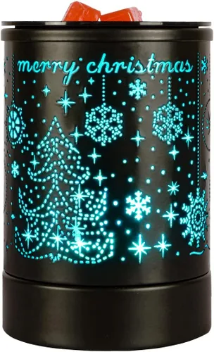 Enaroma Calentador de cera con fragancia, calentador de aceite eléctrico, quemador para cera perfumada, para decoración del hogar, diseño de Navidad