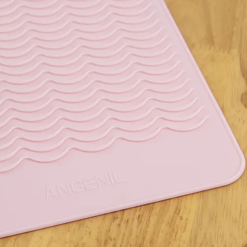 Miniatura 2 de ANGENIL Pro - Alfombrilla grande de silicona resistente al calor para rizadores, plancha plana de titanio y cerámica para alisar el cabello y Rubor