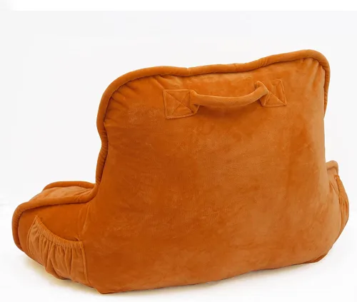 Miniatura 5 de Almohada aterciopelada súper suave para respaldo de lectura, brazos y bolsillos, de 18 pulgadas de alto para sentarse en la cama, sofá, cojín