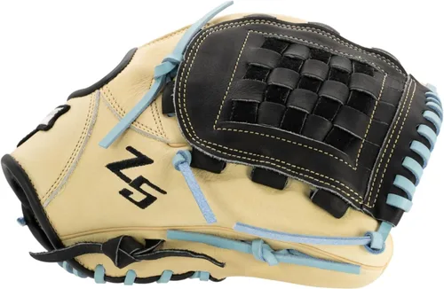 Miniatura 55 de SSK Z5 Craftsman Guante de béisbol para infield – 11.25” - 11.5” - 11.75” - 12” – Lanzamiento con mano derecha y izquierda Rojo/Verde Kelly/Blanco