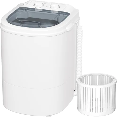 Miniatura 10 de Greenvelly Lavadora portátil, lavadora pequeña de 6.6 libras de una sola tina con cesta giratoria, lavadora semiautomática para apartamentos, Azul
