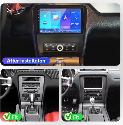 Miniatura 3 de Radio de coche 2+64G para Ford Mustang 10 pulgadas pantalla táctil 2010 2011 2012 2013 2014 estéreo, inalámbrico Carplay/WiFi/Bluetooth/EQ