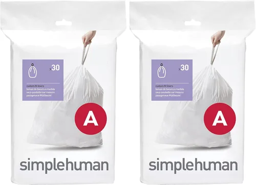 Miniatura 29 de simplehuman Forro para bote de basura de ajuste personalizado, 45 litros/12 galones, 20 unidades (paquete de 2)