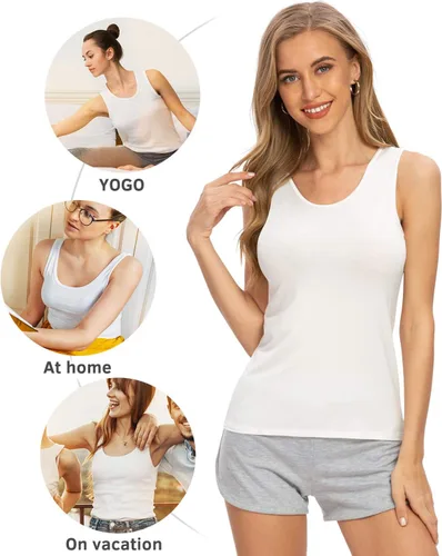 Miniatura 2 de ROSYLINE - Camiseta sin mangas para mujer, como ropa interior o en capas, 3 o 4