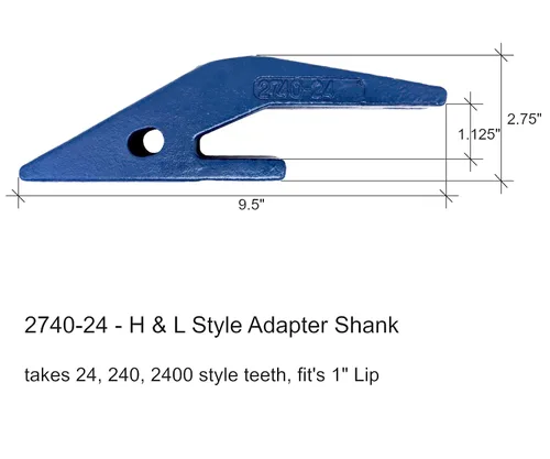 Miniatura 2 de Vástago de soldadura para retroexcavadora/minicarga, se adapta a 24, 240, 2400 dientes - 2740-24