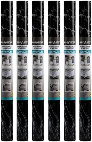 Miniatura 14 de EasyLiner - Revestimiento adhesivo para estantes para armarios y armarios, papel autoadhesivo fácil de instalar, cortar para ajustar, forro de cajón