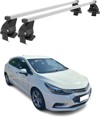 Miniatura 11 de OMAC Barras transversales superiores para Chevrolet Cruze Sedan 2015-2019 2 piezas de aluminio negro antirrobo para viajes, kayak, canoa, surf