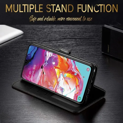 Miniatura 6 de STARSHOP Funda compatible con Samsung Galaxy S22 Ultra, de piel sintética, a prueba de golpes, con ranuras para tarjetas de crédito y cierre Oscuro