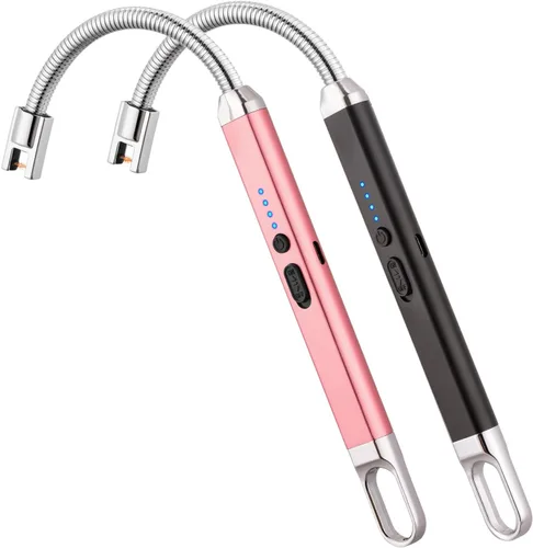 MEIRUBY Paquete de 2 Encendedores Eléctricos para Velas, Regalos de Navidad para Rellenar Calcetines de Cumpleaños para Mujeres Mamá Hombres Esposa
