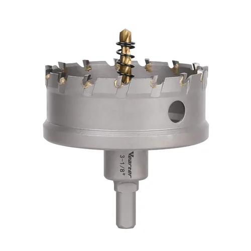 Miniatura 11 de Sierra perforadora de carburo de 1-1/2 pulgadas (1.496 in) para metal duro, cortador de agujeros con punta de carburo de tungsteno con broca piloto