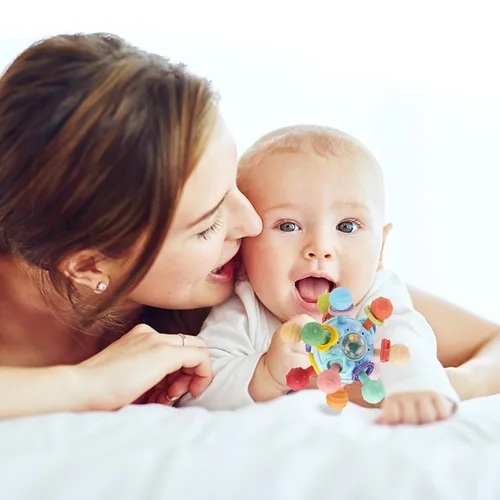 Miniatura 7 de Juguetes Sensoriales Montessori para Bebés de 0-6 6-12 Meses, Mordedor Juguetes de Dentición para Bebés de 0 3 6 9 12 18 Meses, Juguetes