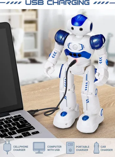 Miniatura 6 de KingsDragon - Robot RC, juguetes para niños, gestos y detección programable, robot inteligente a control remoto para niños de 3 a 8 años, regalo