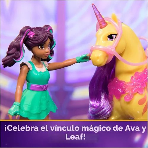 Miniatura 5 de Unicorn Academy, Set de Poder de Amistad de Ava y Leaf con Silla de Montar y Accesorios, Muñecas y Juguetes de Unicornio, Regalos y Pequeños