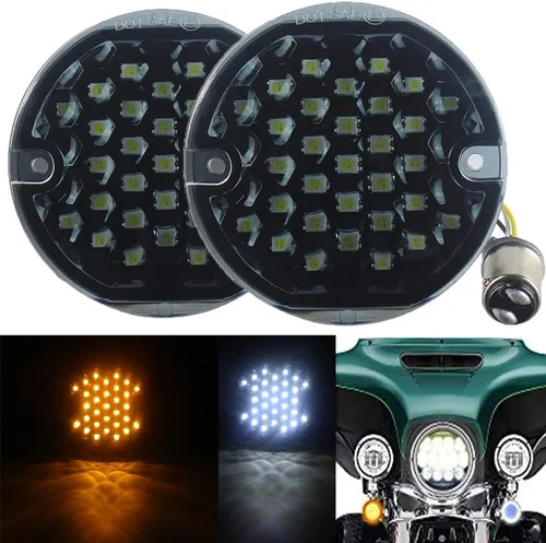 Miniatura 11 de ZYTC - Juego de 2 micas Touring OEM ahumadas de 3.25 pulgadas para motocicleta Harley Davidson, Electra Glides