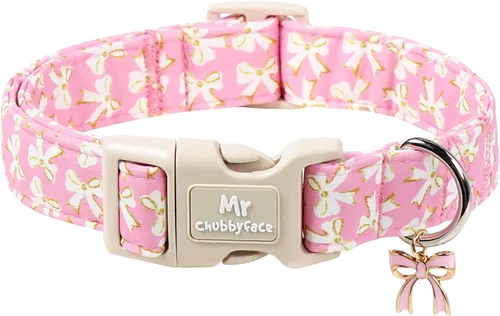 Miniatura 39 de MR.CHUBBYFACE· Collar de perro de primavera y verano, lindos collares de perro de limón verde, collar ajustable de tela natural suave para perros