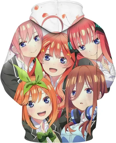 Miniatura 2 de The Quintessential Quintuplets Anime - Sudadera casual con capucha