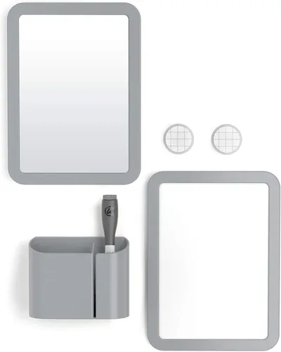 Miniatura 10 de U Brands Kit de accesorios para casillero, artículos esenciales para el regreso a clases, rosa, 6 piezas, incluye pizarra blanca, espejo