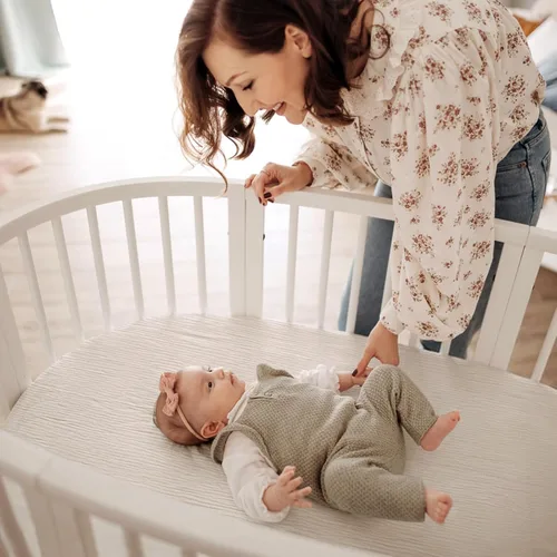 Miniatura 31 de lulumoon Sábanas de muselina para moisés para bebé: sábanas ajustables suaves para moisés de cabecera para niños y niñas Oliva y Crema