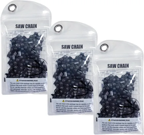 Miniatura 18 de SUNGATOR Paquete de 3 cadenas de motosierra de 8 pulgadas SG-S33, paso LP de 3/8 pulgadas, calibre 0.050 pulgadas, 33 eslabones de transmisión