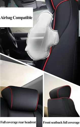 Miniatura 2 de Rogue x-trail - Fundas de asiento de coche compatibles con Nissan Rouge Regular 5 plazas 2014-2022 (negro)