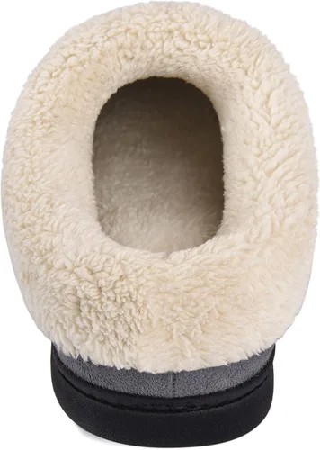 Miniatura 5 de Vonmay - Pantuflas de lana suave con plantilla de memory foam acolchada para usar dentro o fuera de casa