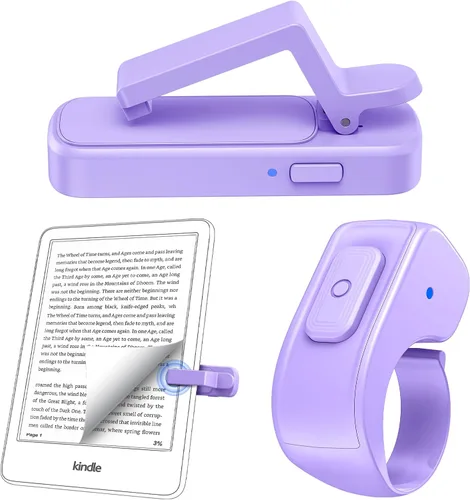 Miniatura 10 de Anillo de volteo de página remoto para Kindle Paperwhite Oasis Scribe Kobo, diseñado para estuches gruesos, clicker de volteo de página, control