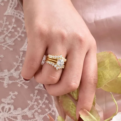 Miniatura 4 de Wuziwen Anillo de boda vintage, anillos de compromiso para mujer, plata de ley, talla 5-12