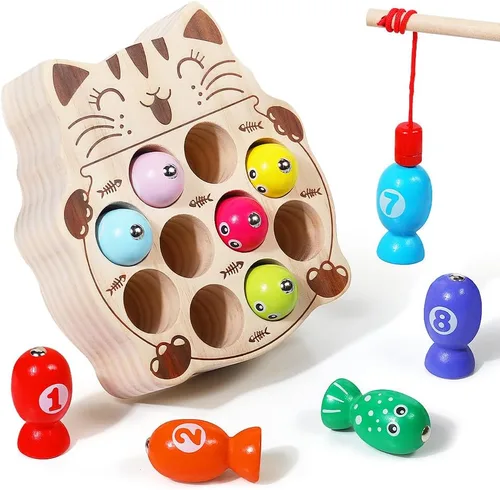 Miniatura 6 de JAUNTY Juguete Montessori de madera para niños de 1, 2, 3 años, educativa preescolar, coordinación de ojos y manos, juguete de aprendizaje