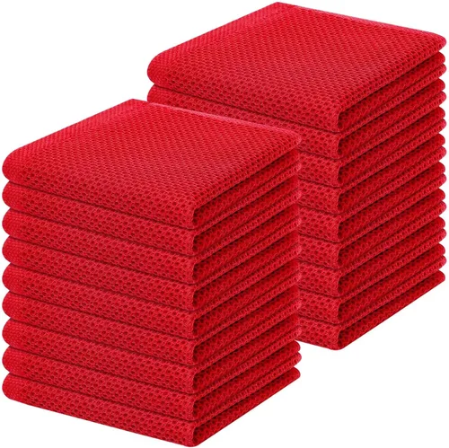 Miniatura 220 de Homaxy Paños de cocina de 100% algodón con tejido de gofre, ultra suaves, absorbentes, de secado rápido, 12 x 12 pulgadas, paquete de 6, amarillo