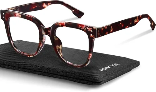 Miniatura 21 de miyya Gafas de luz azul para mujeres y hombres – Monturas gruesas de gran tamaño bloqueador de luz UV y azul, accesorios elegantes para gafas