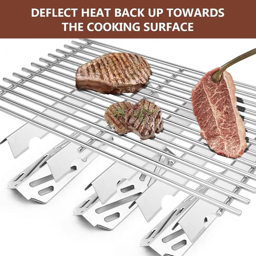 Miniatura 7 de QuliMetal Deflector de calor de acero inoxidable 304 para Weber Genesis II serie 300, Genesis II E-310, II E-315, II E-330, II E-335, II S-310, II