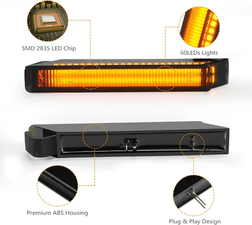 Miniatura 4 de Luces LED de señal de giro para espejo lateral Compatibles con Ford F150 2004-2014 Lámparas Reflectoras Raptor 2010-2014 Expedition 1997-2007 Luces