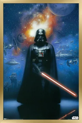 Miniatura 11 de Trends International Star Wars: Saga - Póster de pared de Vader in Space, 14.725 x 22.375 pulgadas, versión enmarcada de madera de granero