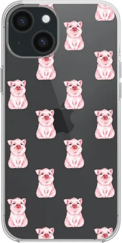 Miniatura 2 de Blingy's Funda para iPhone 15, para mujeres y niñas, diseño de cerdo divertido diseño de animales de dibujos animados, funda protectora transparente