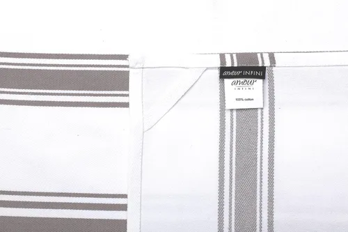 Miniatura 4 de AMOUR INFINI Toallas de cocina 100% algodón, paquete de 4, altamente absorbentes, de secado rápido, toallas de cocina a rayas de primera calidad