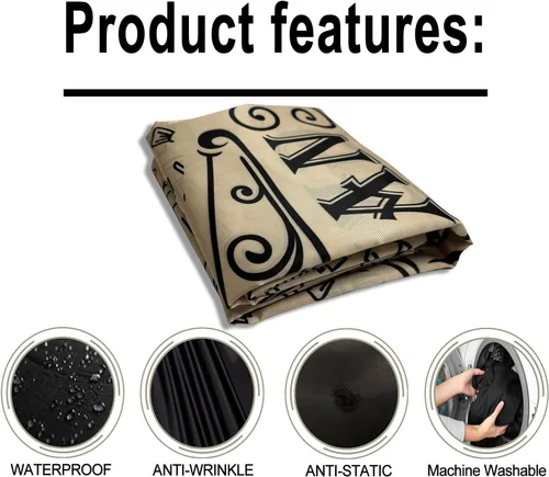 Miniatura 5 de Pelocapa Capa de peluquería para hombre, capa de peluquería con broches a presión, impermeable, profesional, diseñador, bata de capa - 63 x 56