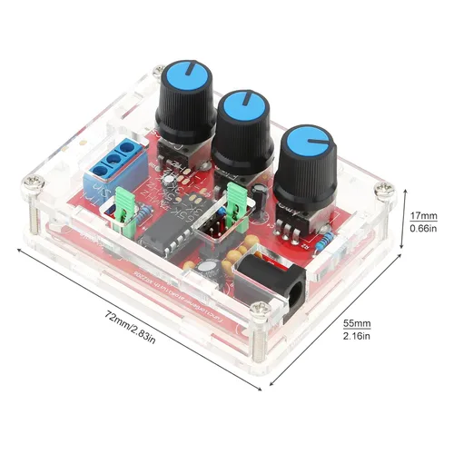 Miniatura 3 de Generador de señal de función precisa XR2206 1Hz-1MHz Triángulo sinusoidal ajustable Módulo de frecuencia de salida cuadrada
