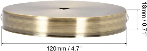 Miniatura 3 de uxcell Kit de toldo de luz retro para pared, lámpara de lámpara de 4.724 in, 4.7 pulgadas, bronce