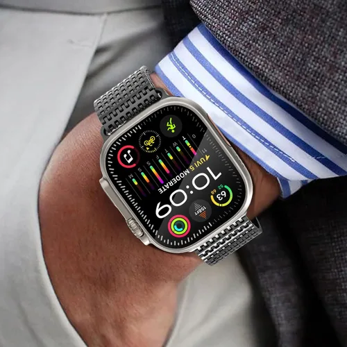 Miniatura 7 de WINGLE Correa de malla magnética para Apple Watch Band Ultra 3/2/1 de 1.929 in, 1.811 in, 1.772 in, 1.732 in, 1.654 in, 1.575 in, 1.614 in, 1.496