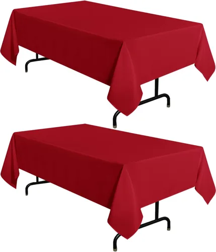 Miniatura 15 de sancua - Paquete de 2 manteles cuadrados de poliéster, de 54 x 54 pulgadas, resistentes a las manchas y a las arrugas, lavables, para mesas de Beige